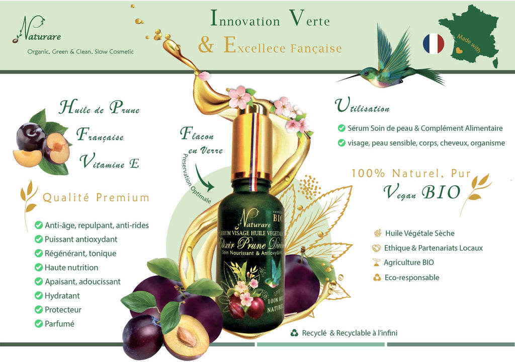 TRIO - Huile Végétale de Prune BIO 90mL